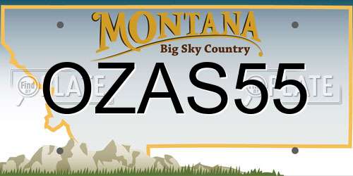 OZAS55 Montana License Plate