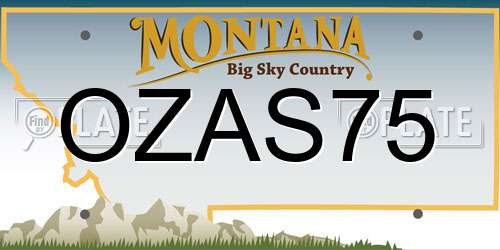 OZAS75 Montana License Plate