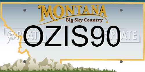OZIS90 Montana License Plate