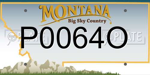P0064O Montana License Plate