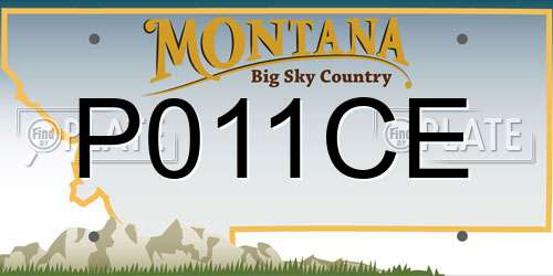 P011CE Montana License Plate