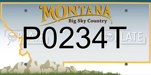 P0234T Montana License Plate
