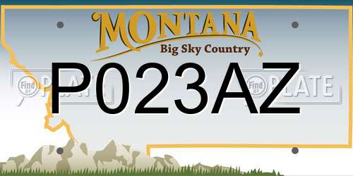 P023AZ Montana License Plate