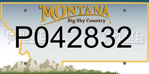 P042832 Montana License Plate