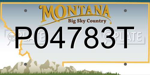 P04783T Montana License Plate