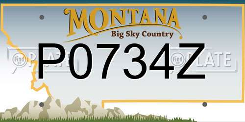 P0734Z Montana License Plate