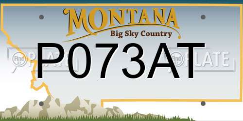 P073AT Montana License Plate
