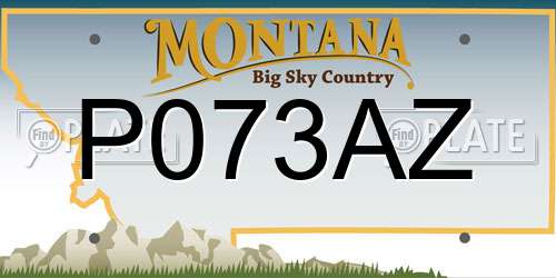 P073AZ Montana License Plate
