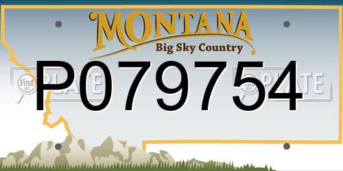 P079754 Montana License Plate