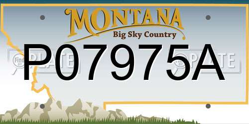 P07975A Montana License Plate
