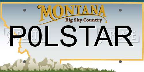 P0LSTAR Montana License Plate