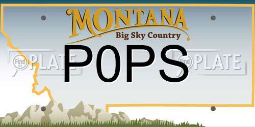 P0PS Montana License Plate