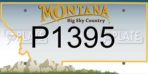 P1395 Montana License Plate