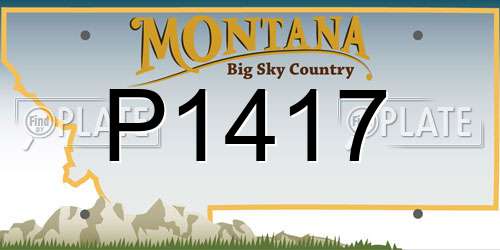 P1417 Montana License Plate