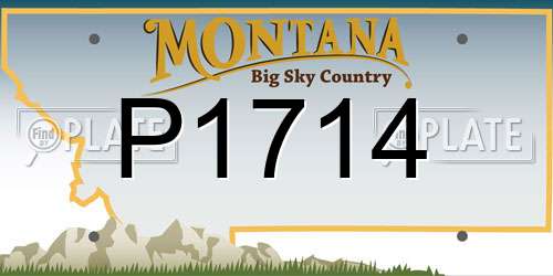 P1714 Montana License Plate