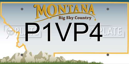 P1VP4 Montana License Plate