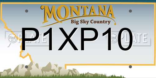 P1XP10 Montana License Plate