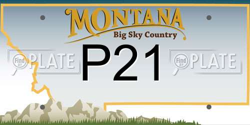 P21 Montana License Plate
