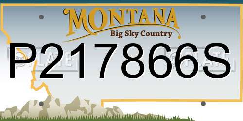 P217866S Montana License Plate