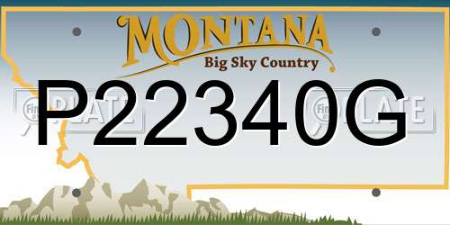 P22340G Montana License Plate