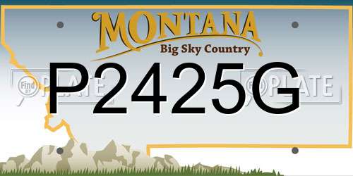 P2425G Montana License Plate