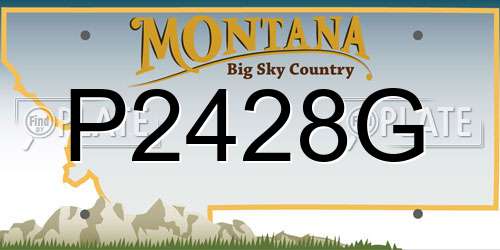P2428G Montana License Plate