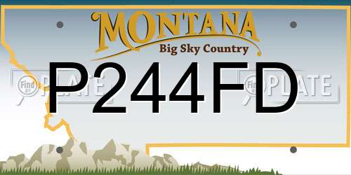 P244FD Montana License Plate