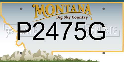 P2475G Montana License Plate