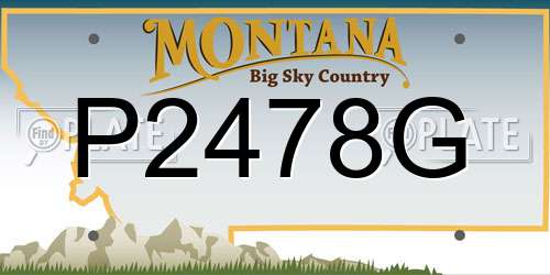 P2478G Montana License Plate