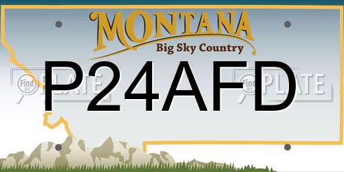 P24AFD Montana License Plate