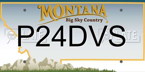 P24DVS Montana License Plate