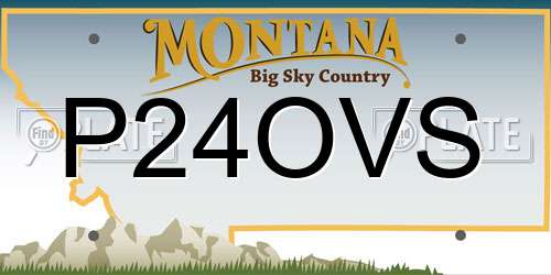 P24OVS Montana License Plate