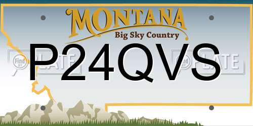 P24QVS Montana License Plate
