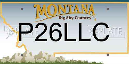 P26LLC Montana License Plate
