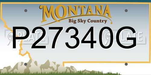 P27340G Montana License Plate
