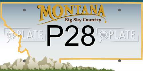 P28 Montana License Plate