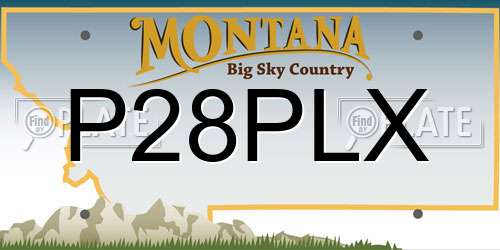 P28PLX Montana License Plate