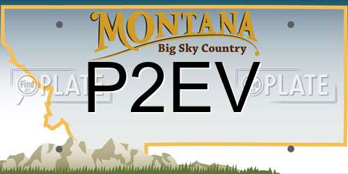 P2EV Montana License Plate