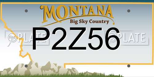 P2Z56 Montana License Plate