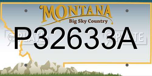 P32633A Montana License Plate