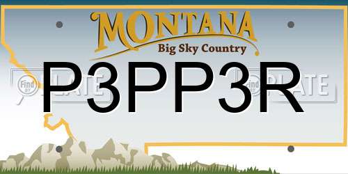 P3PP3R Montana License Plate