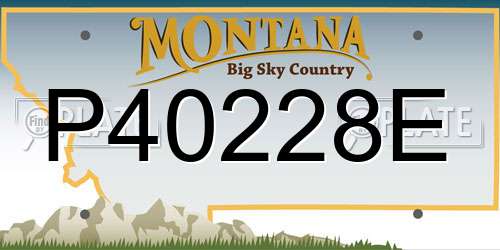 P40228E Montana License Plate