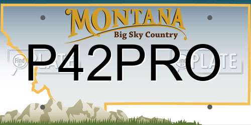 P42PRO Montana License Plate