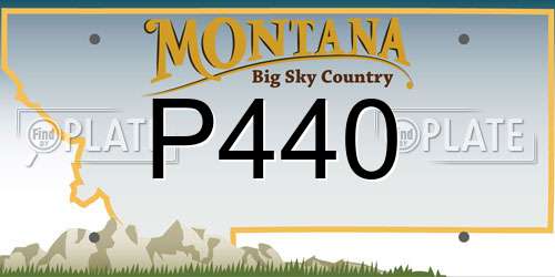P440 Montana License Plate