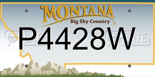 P4428W Montana License Plate