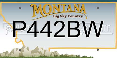 P442BW Montana License Plate
