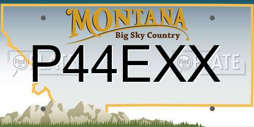 P44EXX Montana License Plate