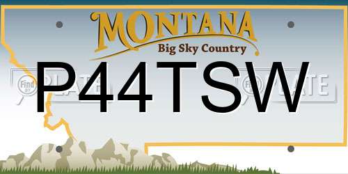 P44TSW Montana License Plate
