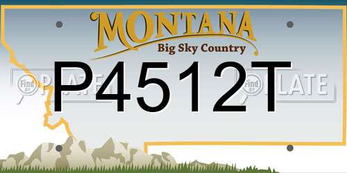 P4512T Montana License Plate