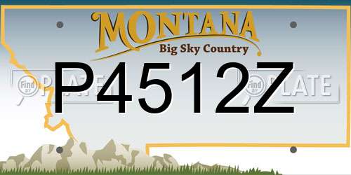 P4512Z Montana License Plate